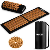Akupresūras paklājiņš ar radzēm Neo-Sport NS-901, melni zeltains – produkta kopskats