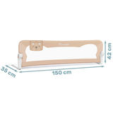 Nukido gultas aizsargbarjera 150 x 42 x 35 cm, bēša – produkta galerijas skats, 6. pozīcija