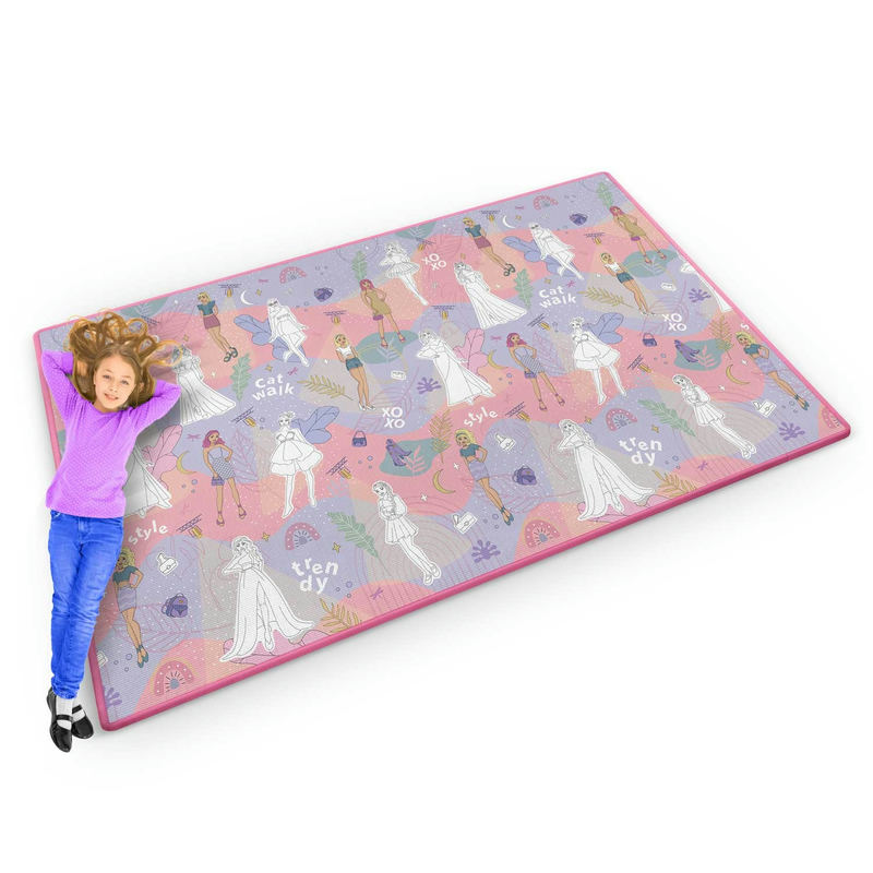 Krāsojamais putuplasta paklājiņš Ricokids RK-343, sarullējams, 200 x 120 x 0,3 cm – produkta kopskats