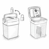 Tūristu ledusskapis Berdsen Icemax 26 l, ECO režīms, zils – produkta galerijas skats, 6. pozīcija