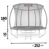 Dārza batuts 8 ft/252 cm ar iekšējo sietu Neo-Sport – produkta galerijas skats, 4. pozīcija