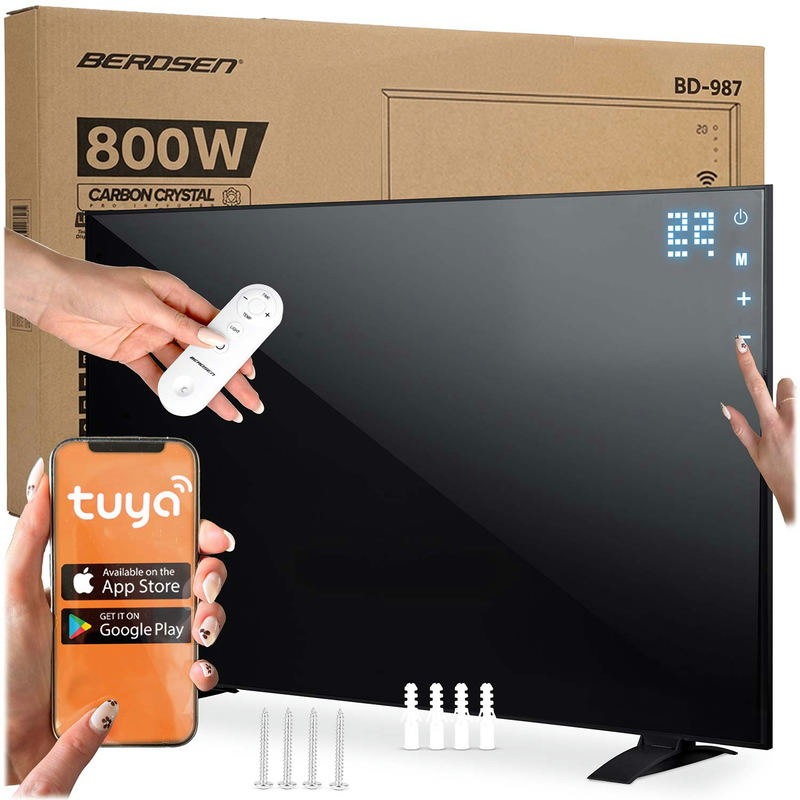 Grzejnik na podczerwień promiennik podczerwieni 800 W Berdsen BD-987 pilot WiFi aplikacja