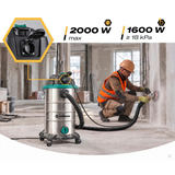 Odkurzacz przemysłowy 30 l 3600 W bezworkowy na mokro i sucho HM-409