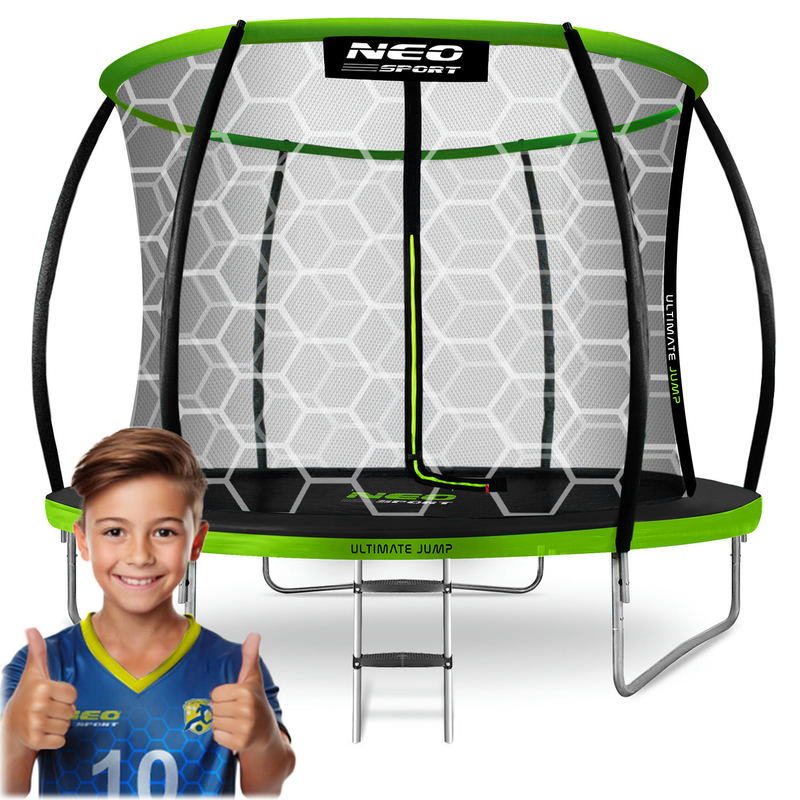 Dārza batuts 8ft/252 cm ar iekšējo tīklu Neo-Sport NS-08C221 – produkta kopskats
