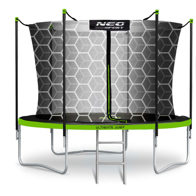 Dārza batuts 6ft/183 cm ar iekšējo tīklu un kāpnēm Neo-Sport – produkta kopskats