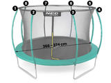 Iekšējais tīkls batutam 374 cm 12ft Neo-Sport – produkta galerijas skats, 2. pozīcija