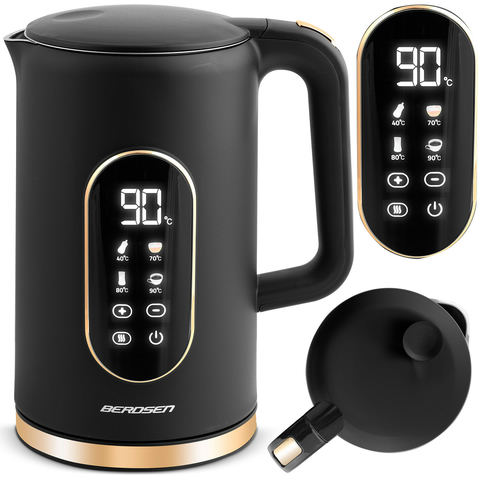 Elektriskā tējkanna Berdsen BD-712 1,7 l, melni zelta