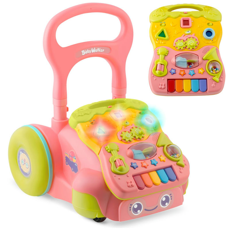 Izglītojošs staigulis ar mūziku 2 in 1 RK-744 Ricokids rozā – produkta kopskats