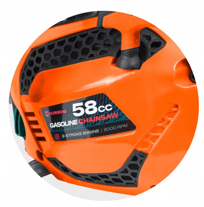 Humberg HM-660 korpusa tuvplāns ar 58 cm³ marķējumu un ventilācijas restēm