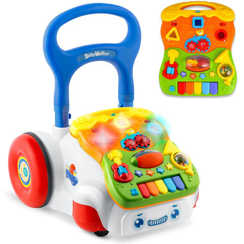 Mācību staigulis ar mūziku 2in1 RK-744 Ricokids, balts