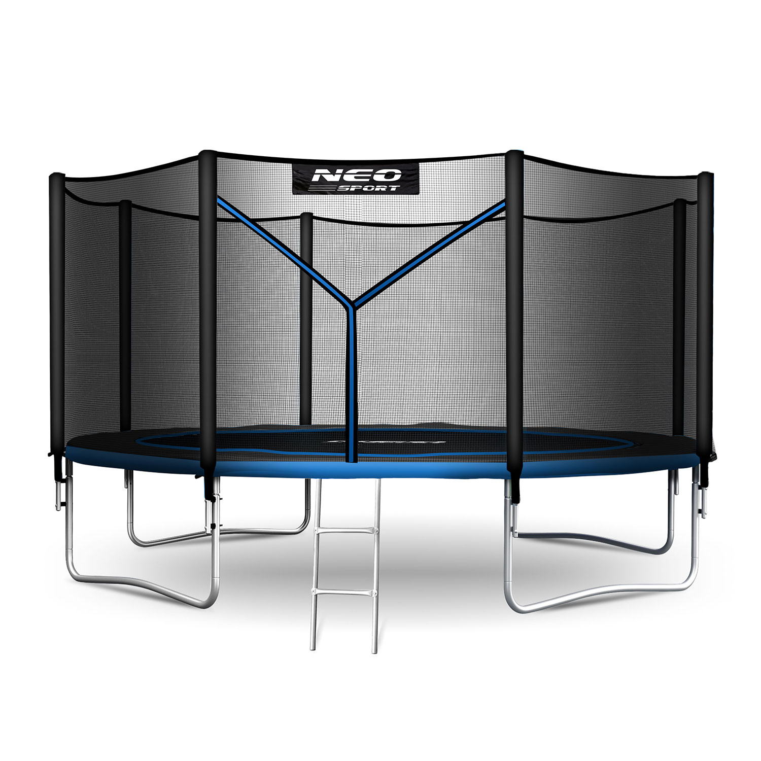 Dārza batuts 12 ft/374 cm ar ārējo tīklu un kāpnēm Neo-Sport – produkta galerijas skats, 2. pozīcija