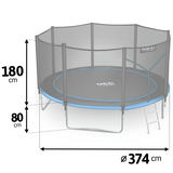 Dārza batuts 12 ft/374 cm ar ārējo tīklu un kāpnēm Neo-Sport – produkta galerijas skats, 3. pozīcija