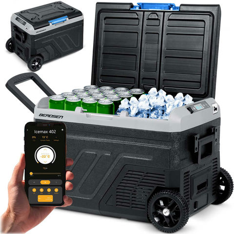 Kompresora tūrisma ledusskapis Icemax 402 Berdsen 40 l, melns