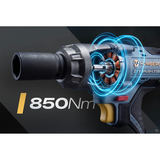 Akumulatora triecienatslēga Humberg HM-442 21 V 850 Nm – produkta galerijas skats, 9. pozīcija