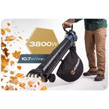 Dmuchawa do liści odkurzacz ogrodowy 3800 W rozdrabniacz Humberg HM-618