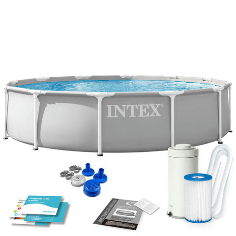 Dārza karkasa baseins Intex 366 x 76 cm 9w1 26712ND