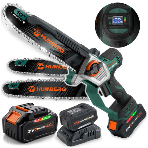 Akumulatora ķēdes zāģis Humberg HM-437 10" 8" 21 V