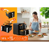 Divkameru vertikālā bez eļļas fritieris Berdsen BD-664, 12 l, 2800 W – produkta galerijas skats, 4. pozīcija