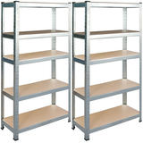 Metāla noliktavas plaukts komplekts 2 gab. 150 x 75 x 30 cm Humberg HR-810 – produkta kopskats