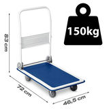 Transporta ratiņi HM-505 balti zili – produkta galerijas skats, 7. pozīcija
