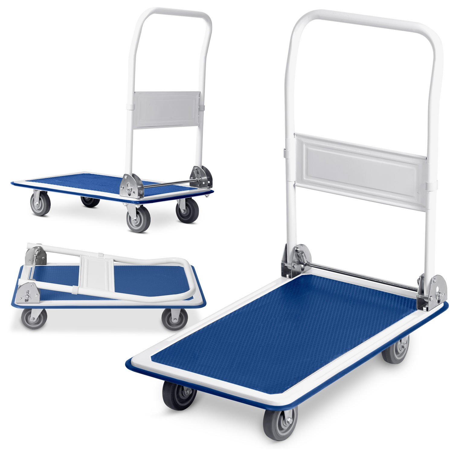 Transporta ratiņi HM-505 balti zili – produkta galerijas skats, 2. pozīcija