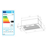 Zemskapja virtuves tvaika nosūcējs 52 cm melns Berdsen BE-50 – produkta galerijas skats, 7. pozīcija