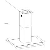 Virtuves tvaika nosūcējs 90 cm melns Berdsen BE-90E – produkta galerijas skats, 9. pozīcija