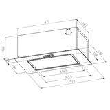 Apakšskapja tvaika nosūcējs 52 cm balts BE-52A – produkta galerijas skats, 9. pozīcija