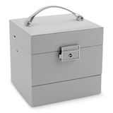 Juvelierizstrādājumu lādīte MS-703 Massido, pelēka – produkta galerijas skats, 4. pozīcija