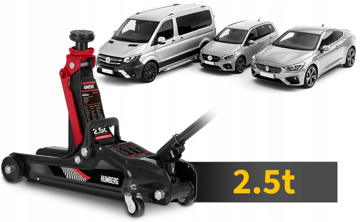 Humberg HM-380 pacēlājs blakus vieglajai automašīnai, mikroautobusam un 2,5 t apzīmējumam