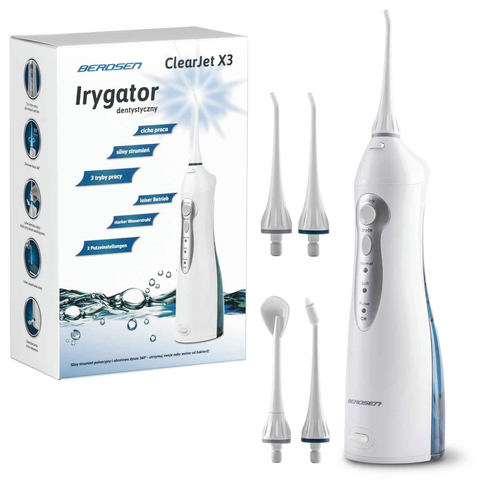 Bezvadu zobu irrigators Berdsen ClearJet X3