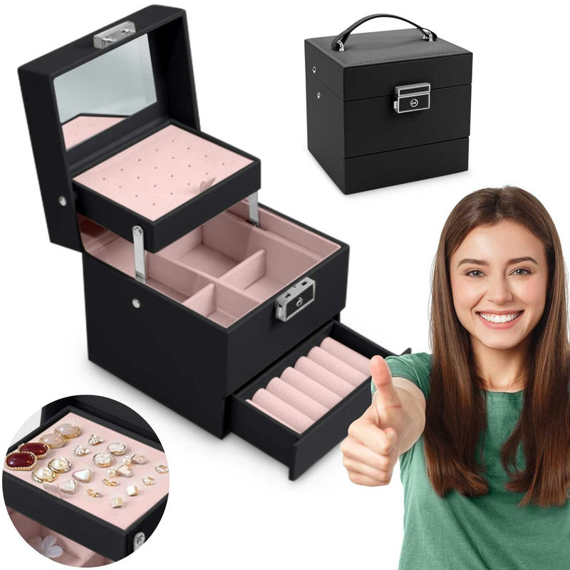 Rotaslietu lādīte Massido MS-703, 13 x 13 x 12,5 cm, melna – produkta kopskats