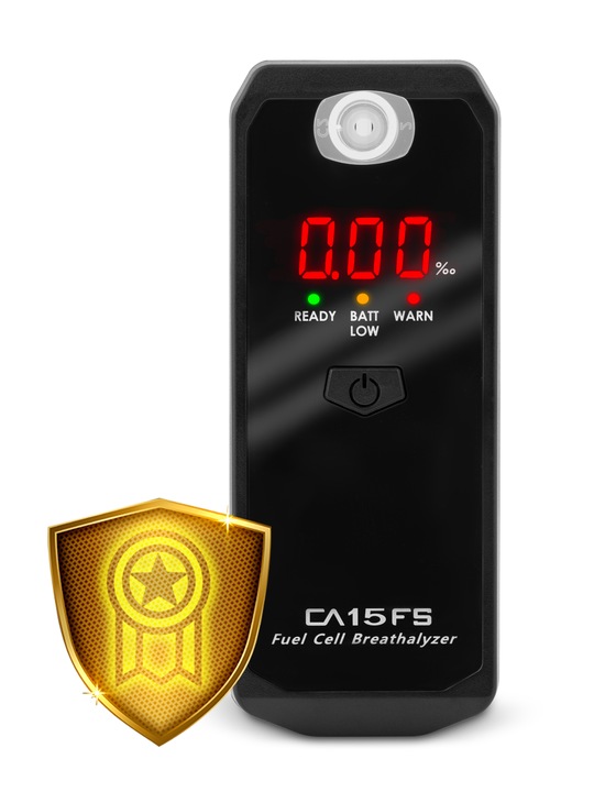 K-PRO CA-15FS alkometrs ar ieslēgtu LED displeju un iemutni priekšpusē