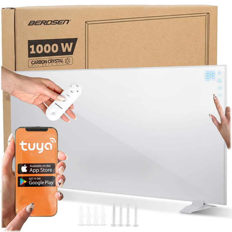 Grzejnik na podczerwień promiennik podczerwieni 1000 W Berdsen BD-992 pilot WiFi aplikacja