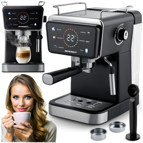 Kolbveida kafijas automāts Berdsen BD-771 20 bar, melns