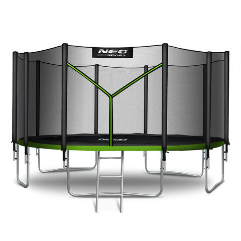Dārza batuts Neo-Sport 465 cm ar ārējo tīklu un kāpnēm