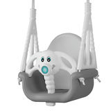 Ricokids kausveida šūpoles “Słonik” 3-in-1, pelēkbaltas – produkta galerijas skats, 4. pozīcija