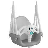 Ricokids kausveida šūpoles “Słonik” 3-in-1, pelēkbaltas – produkta galerijas skats, 2. pozīcija