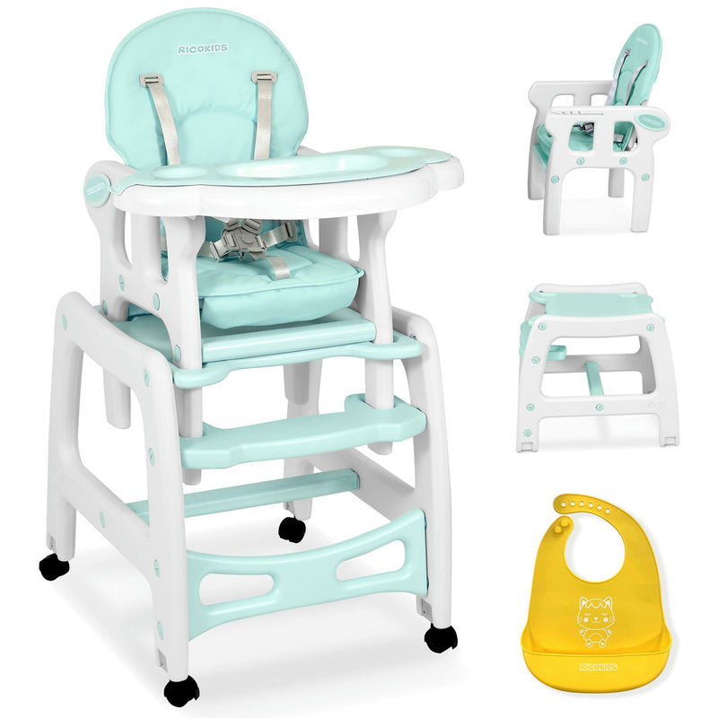 Ricokids barošanas krēsls 5in1, tirkīza – produkta kopskats