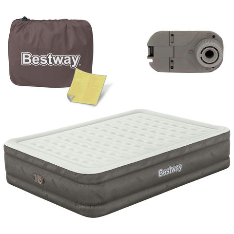 Piepūšamais matracis Bestway 203 x 152 x 46 cm ar iebūvētu elektrisko pumpi