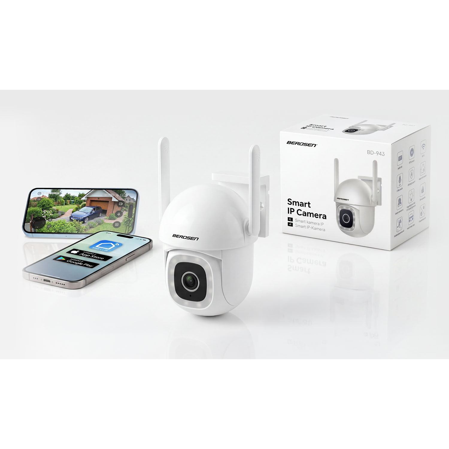 Āra WiFi grozāmā IP kamera 5MP Berdsen BD-943 – produkta galerijas skats, 2. pozīcija