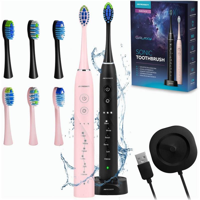 Sonicā zobu suka Berdsen Galaxy Duo, 2 gab – produkta kopskats