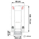 Saliekams rokas transporta ratiņš Humberg HM-507 – produkta galerijas skats, 7. pozīcija
