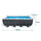 Basen ogrodowy stelażowy 549 x 274 x 132 cm 11w1 INTEX 26356