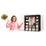 Tekstila skapis Massido MS-804, melns – produkta galerijas skats, 7. pozīcija