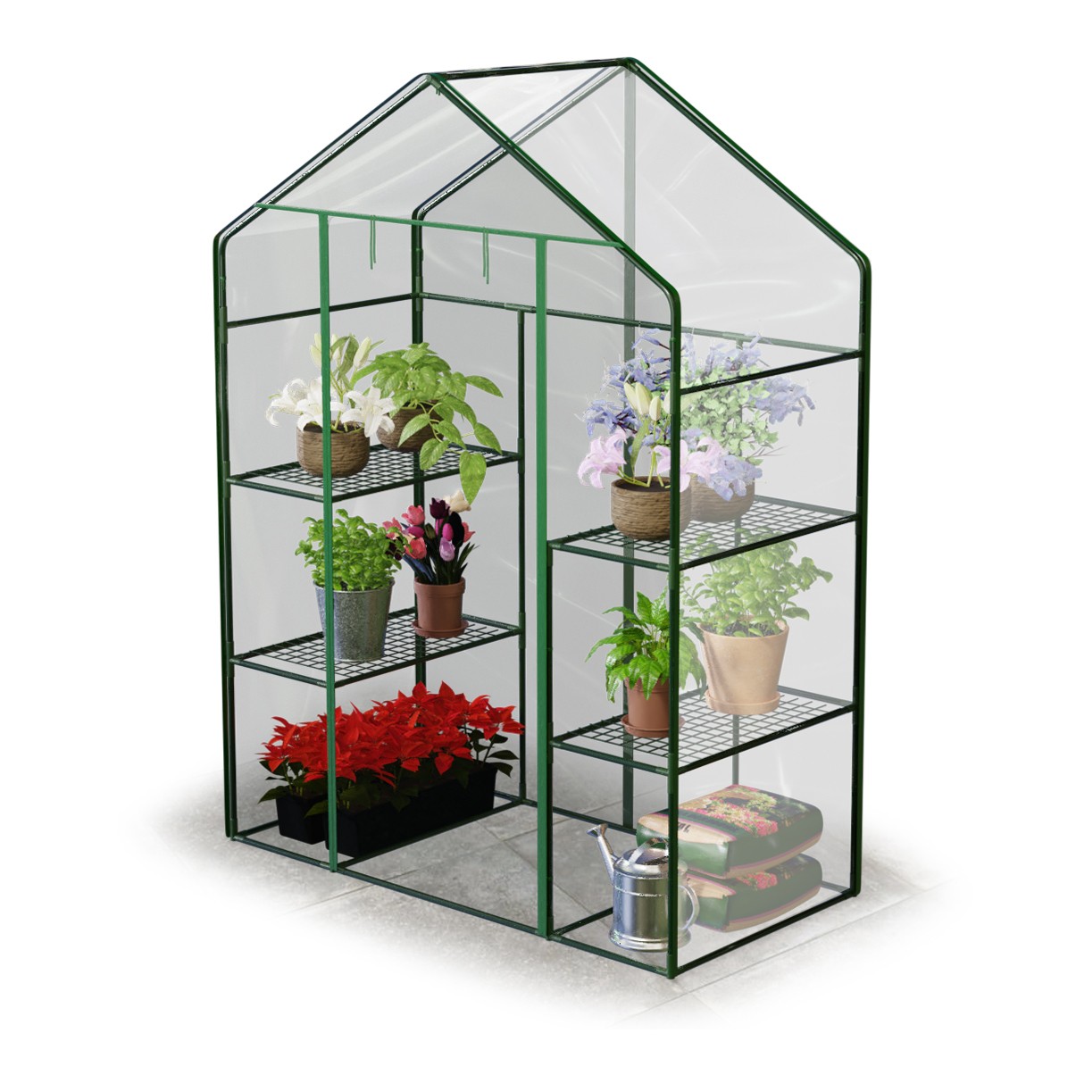 Siltumnīca Plonos 4922, 140 x 71 x 195 cm, divi plaukti – produkta galerijas skats, 2. pozīcija