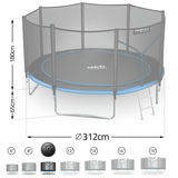 Batuts 10ft/312 cm ar ārējo tīklu un kāpnēm Neo-Sport – produkta galerijas skats, 6. pozīcija