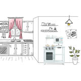 Koka virtuve bērniem 60 x 30 x 85 cm Ricokids – produkta galerijas skats, 8. pozīcija