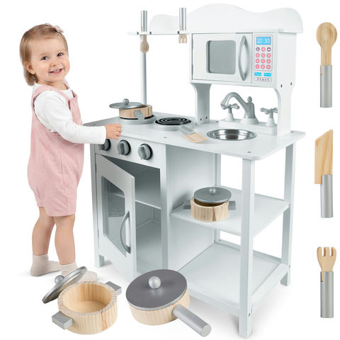 Koka virtuve bērniem 60 x 30 x 85 cm Ricokids
