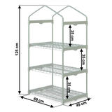 Siltumnīcas plaukts 69 x 49 x 125 cm Plonos 4921 – produkta galerijas skats, 8. pozīcija